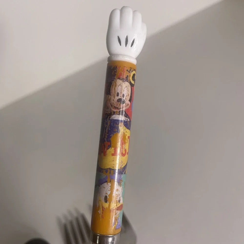 Vintage 90s Baby Disney Mickey Mouse Spoon And Forks Plastic And Stainless Steel